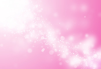 Pink glitter sparkles rays lights bokeh Festive Christmas Elegant abstract background.