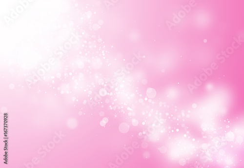 Pink glitter sparkles rays lights bokeh Festive Christmas Elegant abstract background.