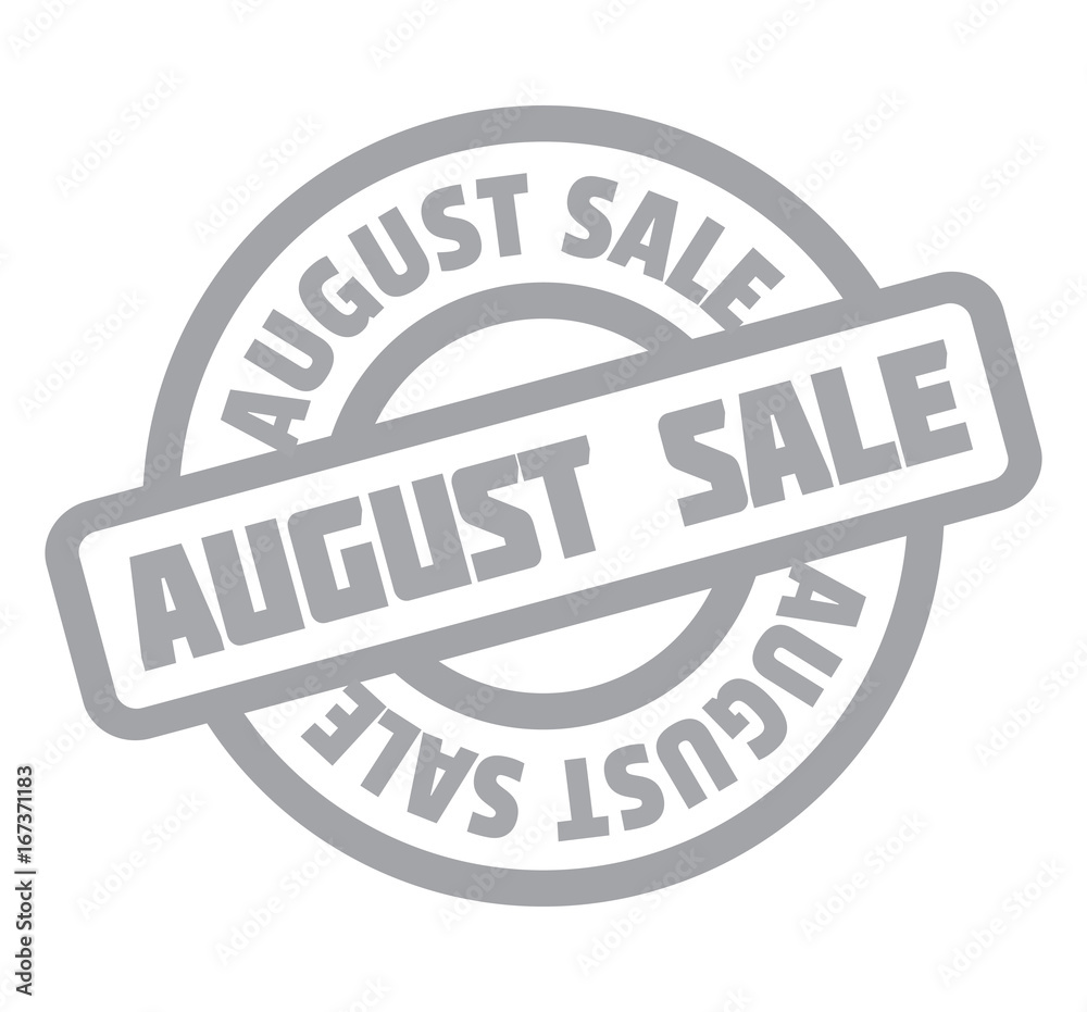 August Sale rubber stamp. Grunge design with dust scratches. Effects can be easily removed for a clean, crisp look. Color is easily changed.