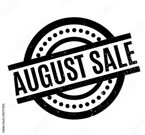 August Sale rubber stamp. Grunge design with dust scratches. Effects can be easily removed for a clean, crisp look. Color is easily changed.