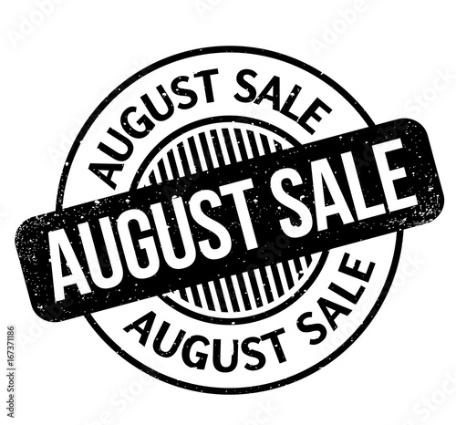 August Sale rubber stamp. Grunge design with dust scratches. Effects can be easily removed for a clean, crisp look. Color is easily changed.