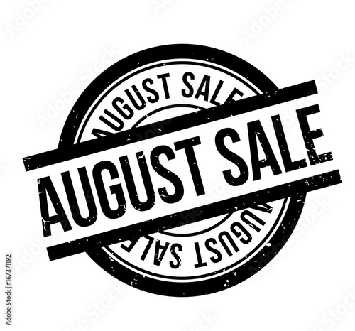 August Sale rubber stamp. Grunge design with dust scratches. Effects can be easily removed for a clean, crisp look. Color is easily changed.