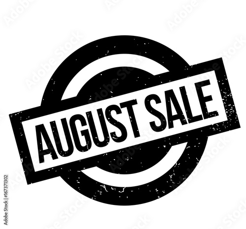 August Sale rubber stamp. Grunge design with dust scratches. Effects can be easily removed for a clean, crisp look. Color is easily changed.