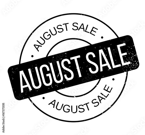 August Sale rubber stamp. Grunge design with dust scratches. Effects can be easily removed for a clean, crisp look. Color is easily changed.