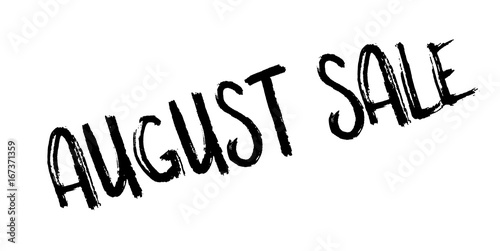 August Sale rubber stamp. Grunge design with dust scratches. Effects can be easily removed for a clean, crisp look. Color is easily changed.