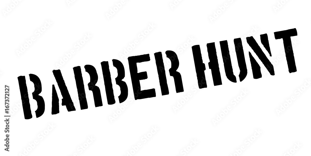 Barber Hunt rubber stamp. Grunge design with dust scratches. Effects can be easily removed for a clean, crisp look. Color is easily changed. Barber Hunt rubber stamp. Grunge design with dust scratches. Effects can be easily removed for a clean, crisp look. Color is easily changed.