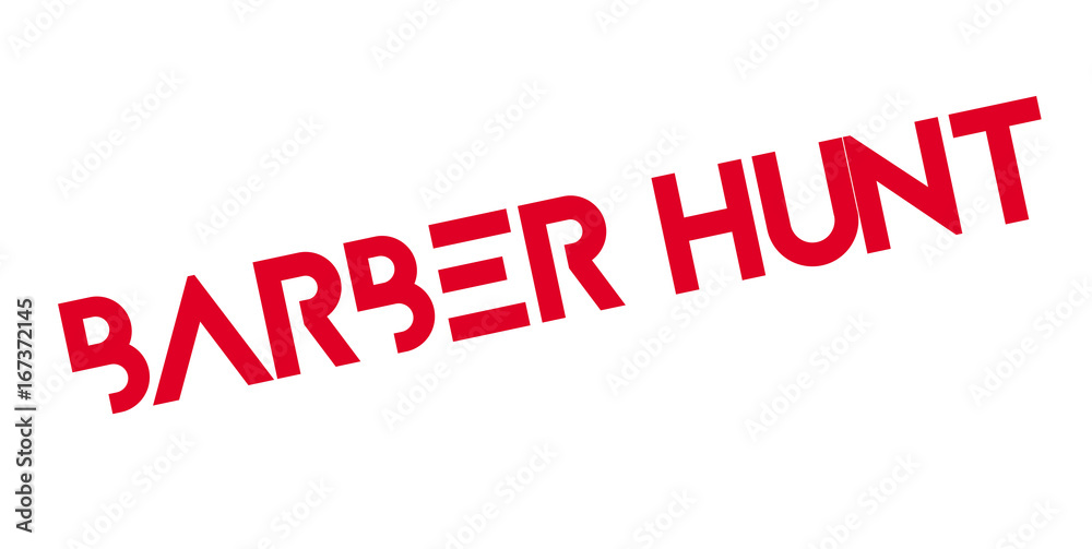Barber Hunt rubber stamp. Grunge design with dust scratches. Effects can be easily removed for a clean, crisp look. Color is easily changed. Barber Hunt rubber stamp. Grunge design with dust scratches. Effects can be easily removed for a clean, crisp look. Color is easily changed.