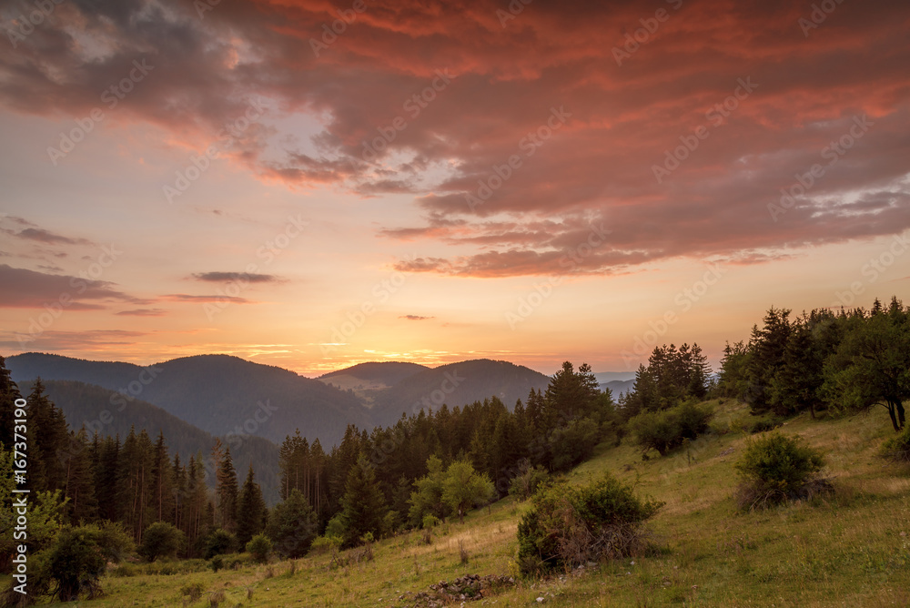 Obraz premium Sunset mountains
