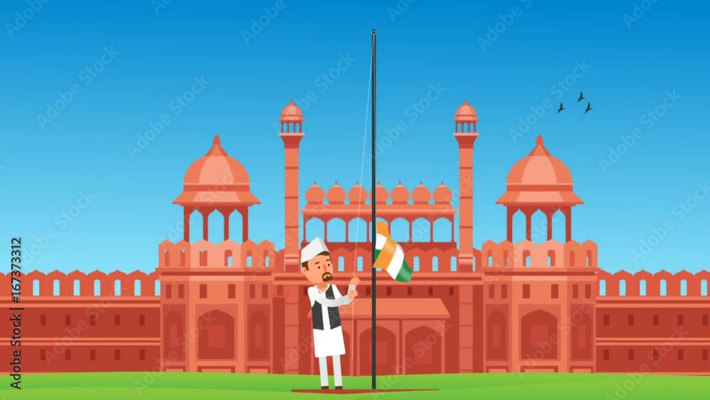 Indian Independence Day, 15 august, Flag hoisting ceremony at Red Fort