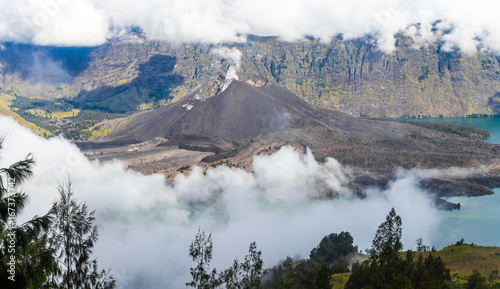 Volcano mountain Rinjani of Indonesia.