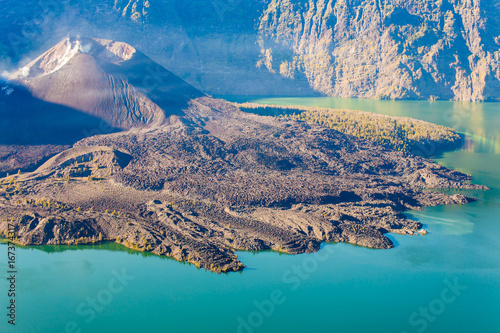 Volcano mountain Rinjani of Indonesia.