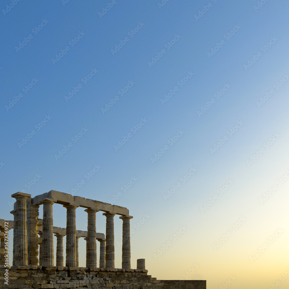 Greek old columns
