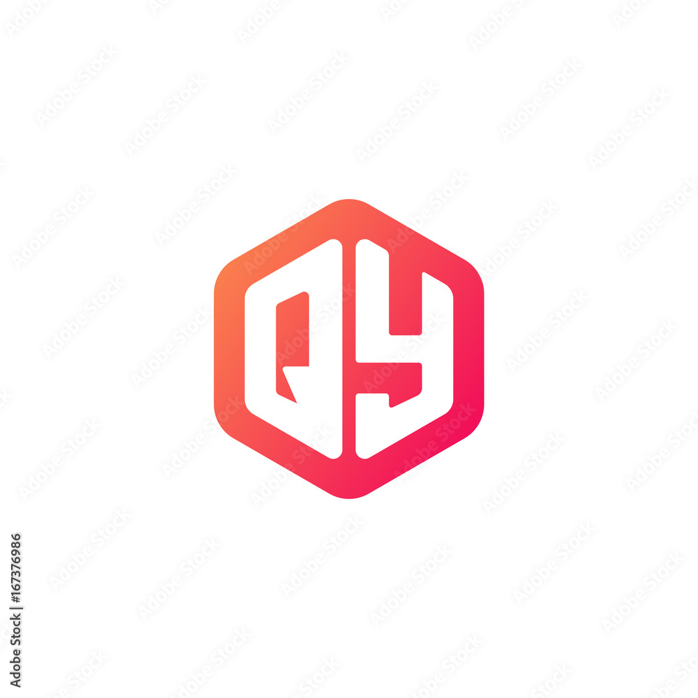 Initial letter qy, rounded hexagon logo, gradient red orange colors
Initial letter qy, rounded hexagon logo, gradient red orange colors