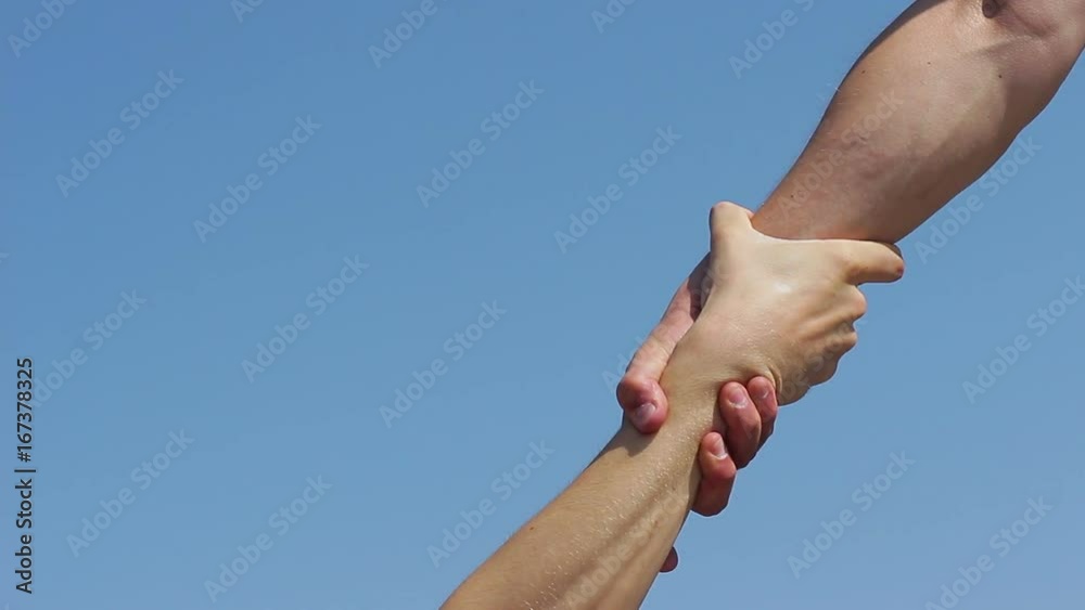 The concept of help and empathy. The Hand of Salvation