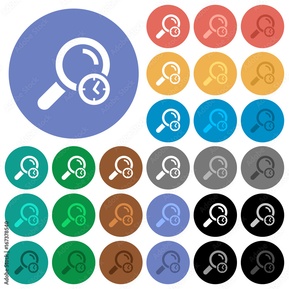 Query time round flat multi colored icons Query time round flat multi colored icons