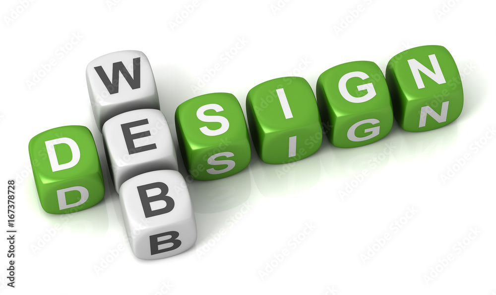 web design cubes concept 3d illustration web design cubes concept 3d illustration