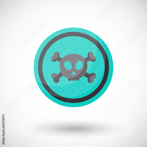 Aware sign vector flat icon