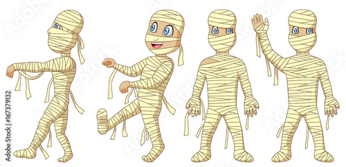 Papier peint cartoon mummy. Vector illustration