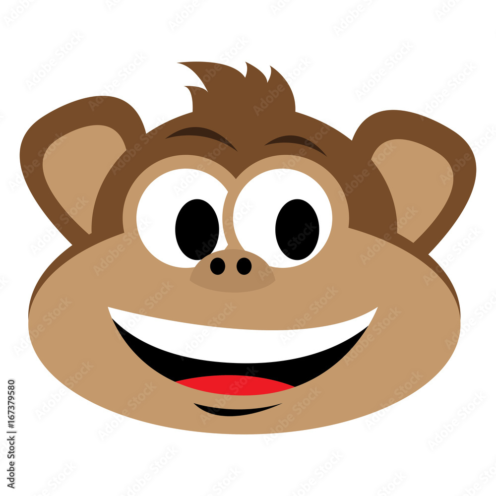Isolated avatar of monkey on a white background, vector illustration Isolated avatar of monkey on a white background, vector illustration