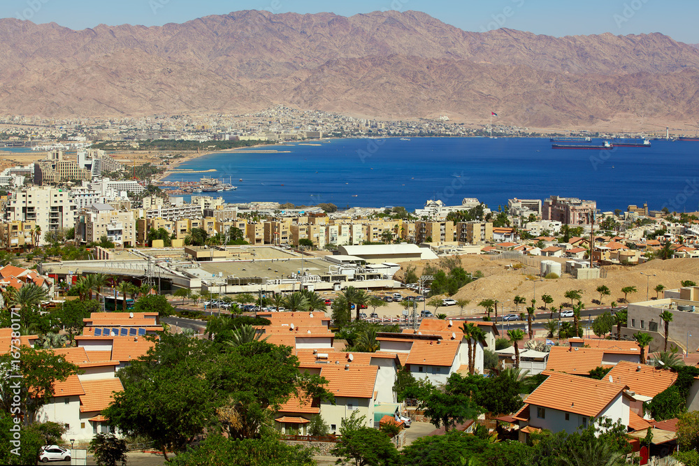 Panoramic aerial view on Eilat , Israel