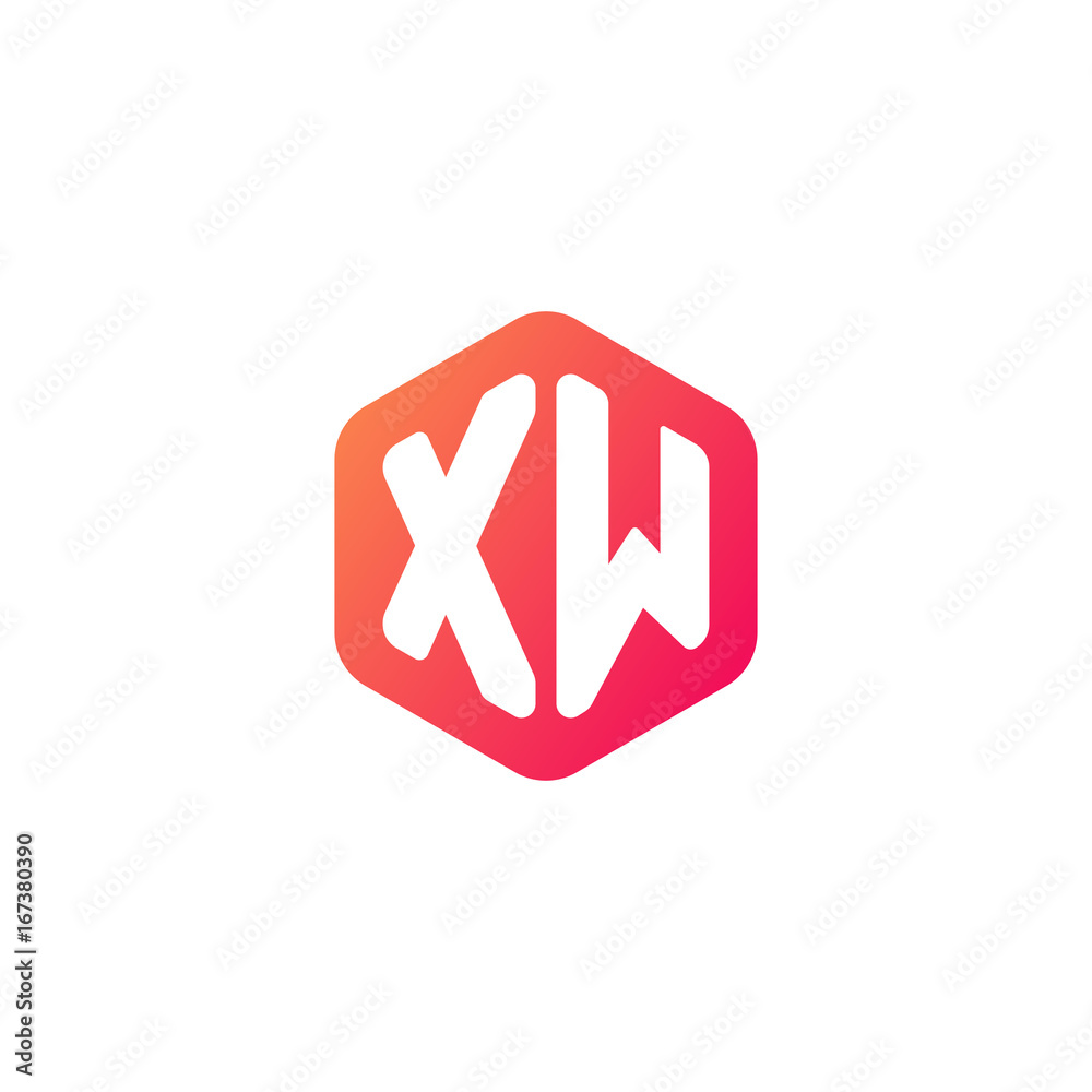 Initial letter xw, rounded hexagon logo, gradient red orange colors
Initial letter xw, rounded hexagon logo, gradient red orange colors