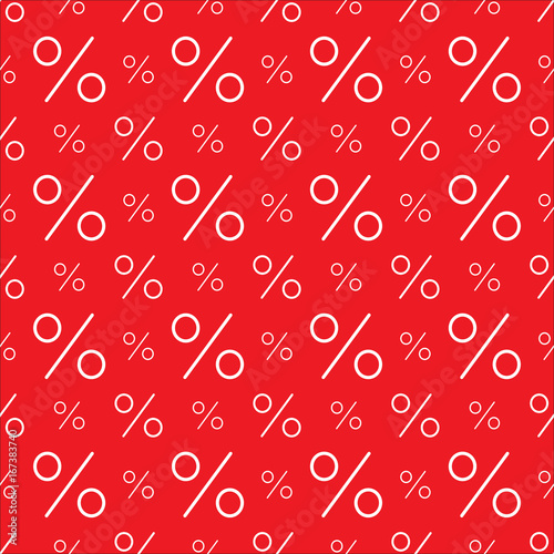 sale percent discount pattern red and white