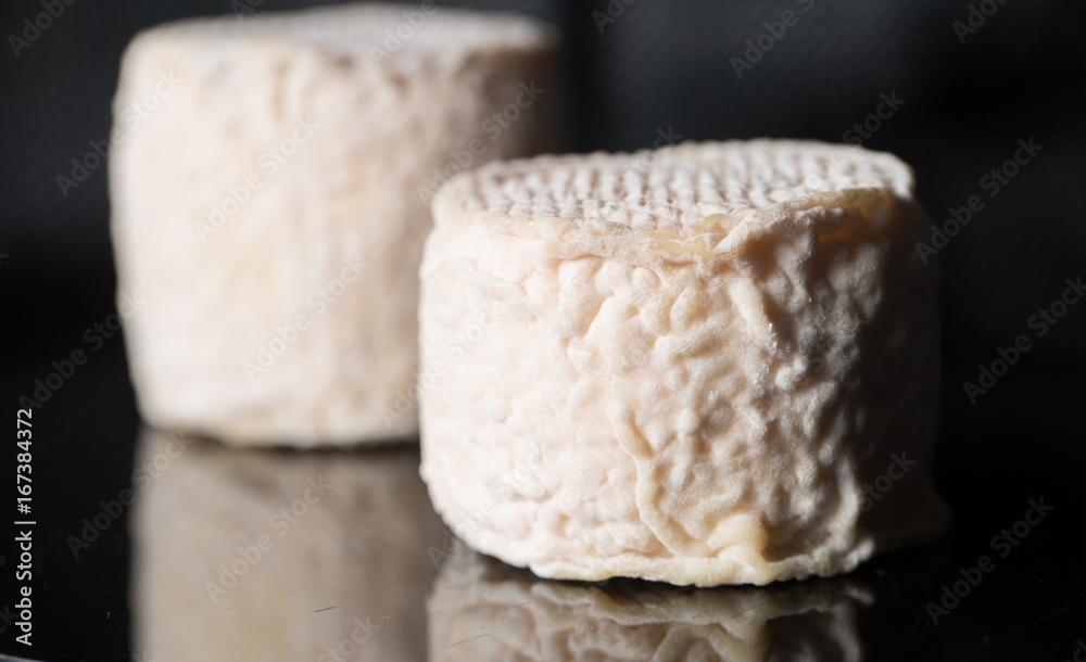 Studio shot of traditional goat cheese Chabichou Studio shot of traditional goat cheese Chabichou