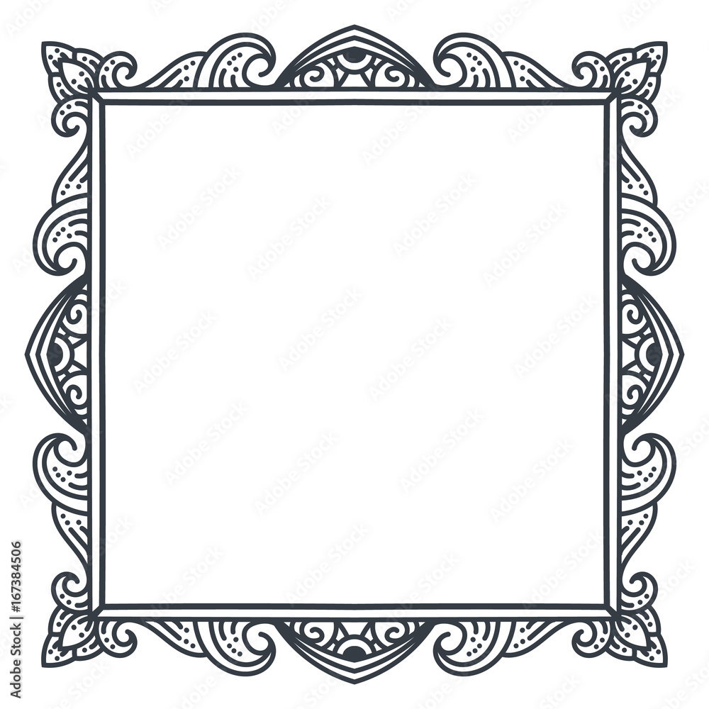 Square Frame Drawing Pattern Square Frame Drawing Pattern