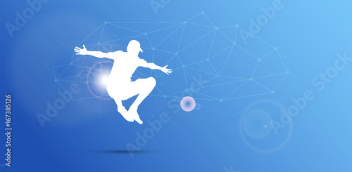 saltare, silhouette, divertimento, gioco, amici