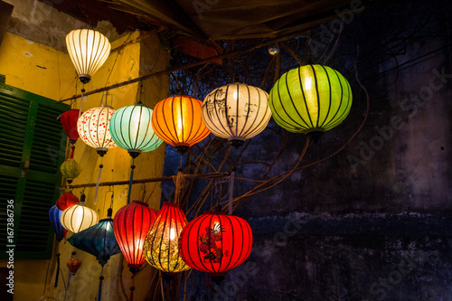 The colorful of lanterns in Hoi An town Vietnam