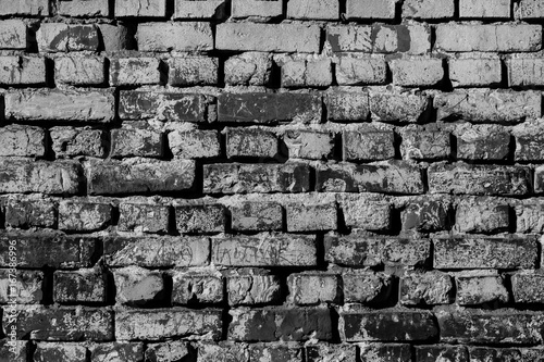 Black and white old brickwork, beautiful background