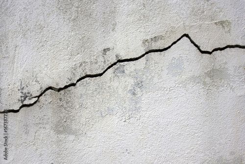 A Concrete Wall with Large Crack