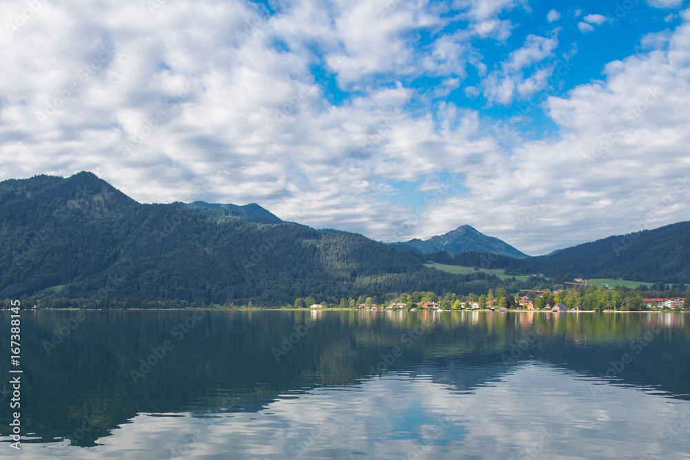 Tegernsee lake and Alp mountains