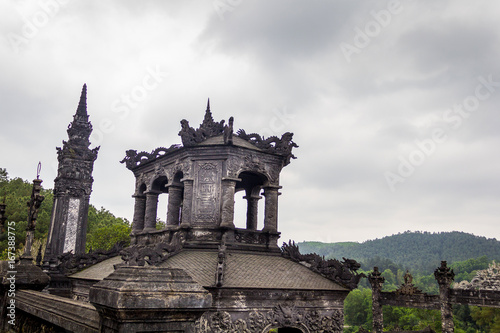 Architecture of Khai Dinh tomb at Hue Vietnam
