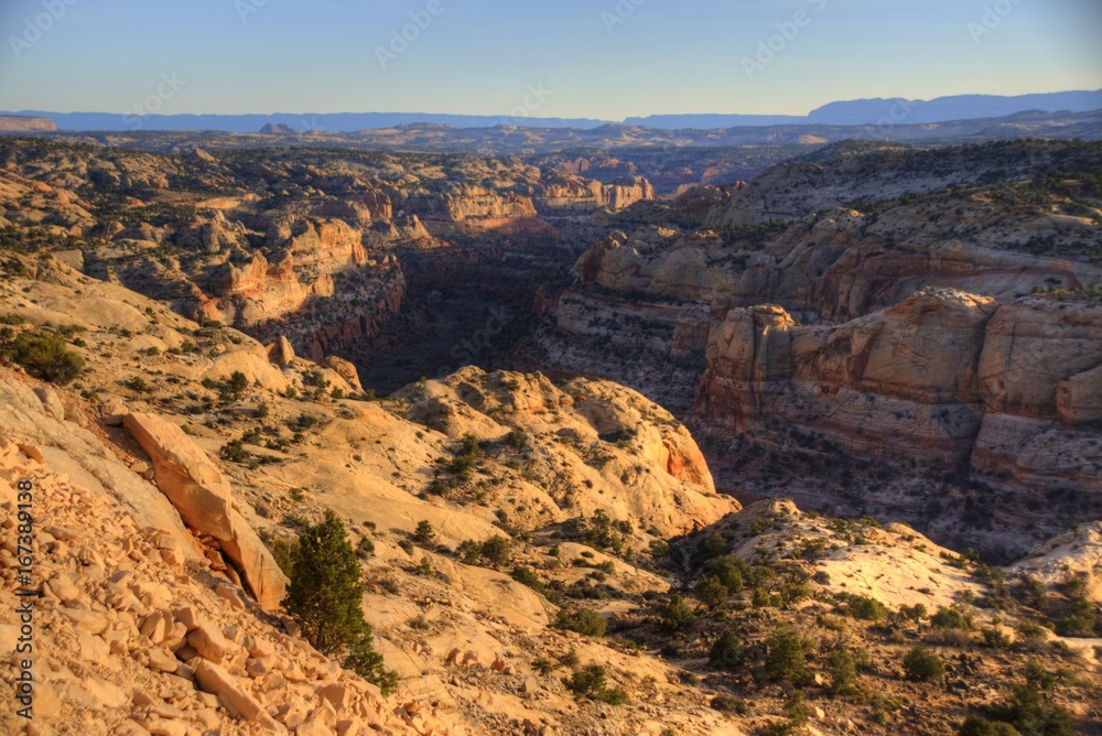 Calf Creek Valley at Sunset in the Grand Staircase