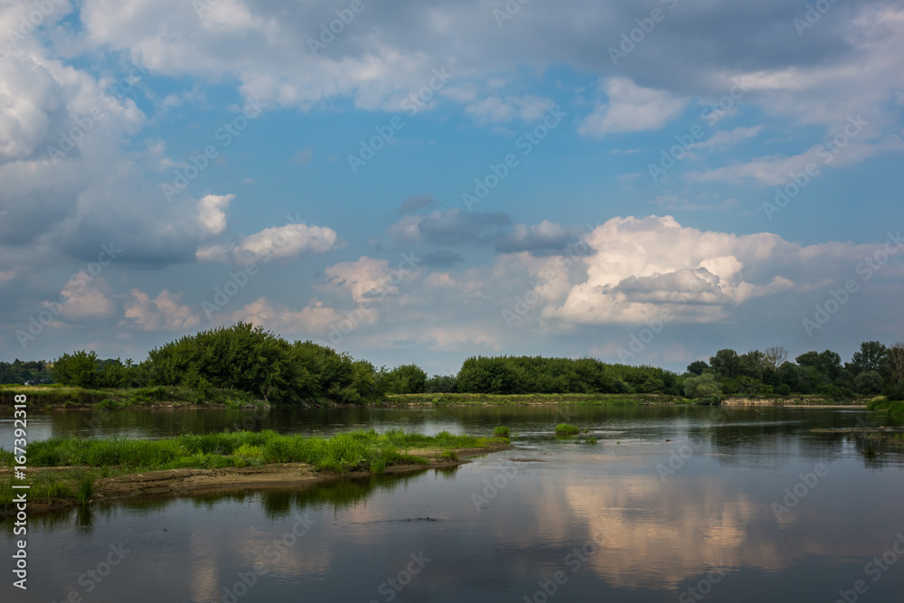 Vistula river near Czerwinsk Nad Wisla village, Poland