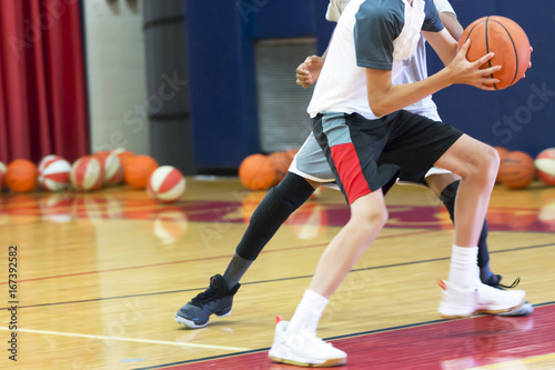 One on one basketball at camp © coachwood