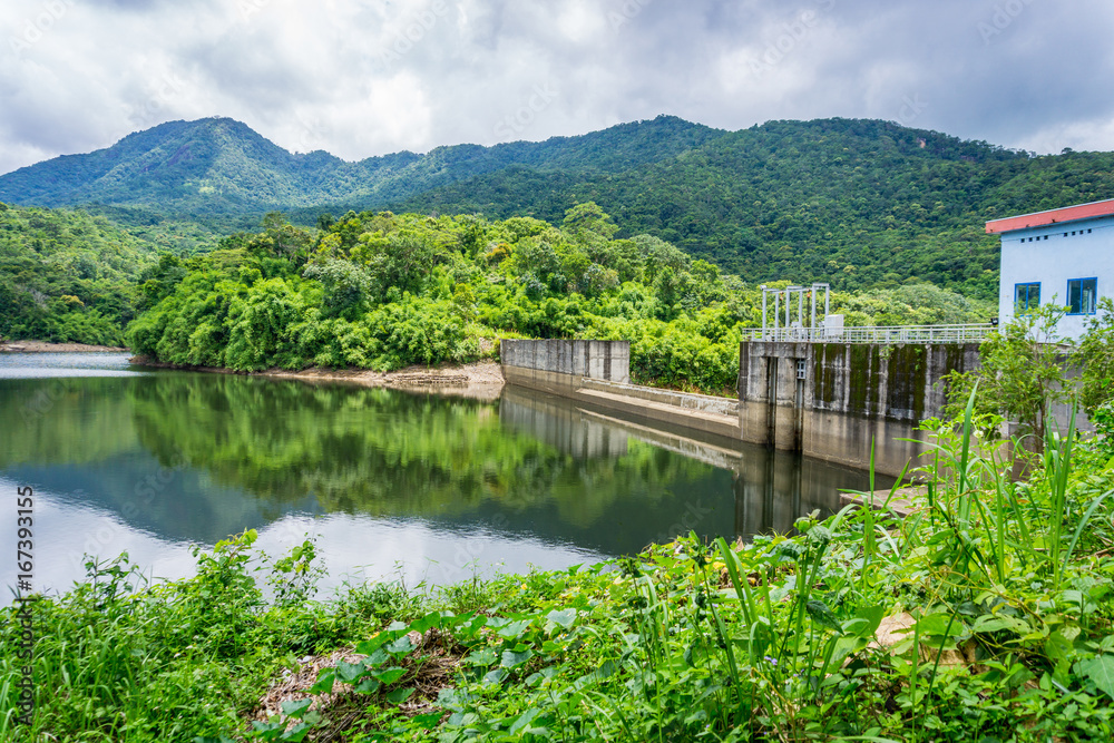 Landscape of hydroelectric powerplant