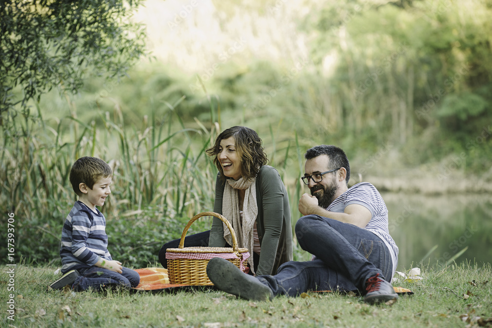 Family eating in the park Family eating in the park