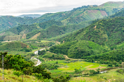 Beautyful landscape of the mountain in Lam Dong Vietnam