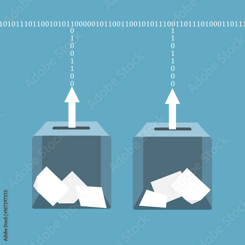 blockchain online voting concept