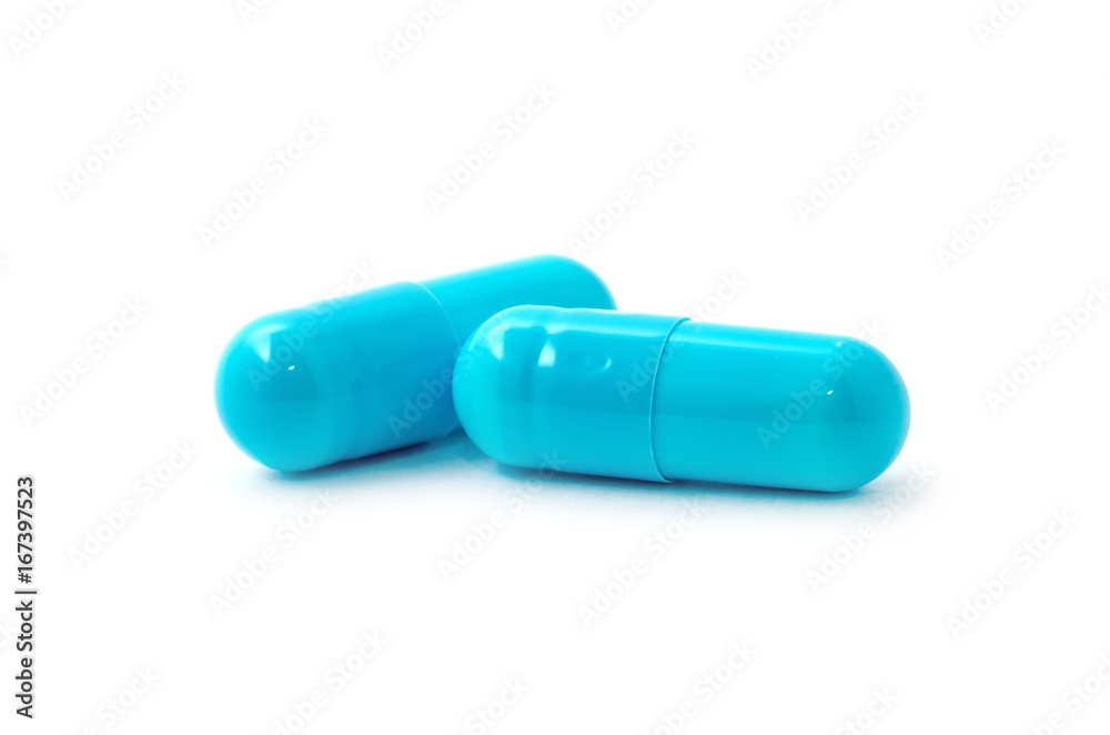 Medical capsules isolated on white background Medical capsules isolated on white background