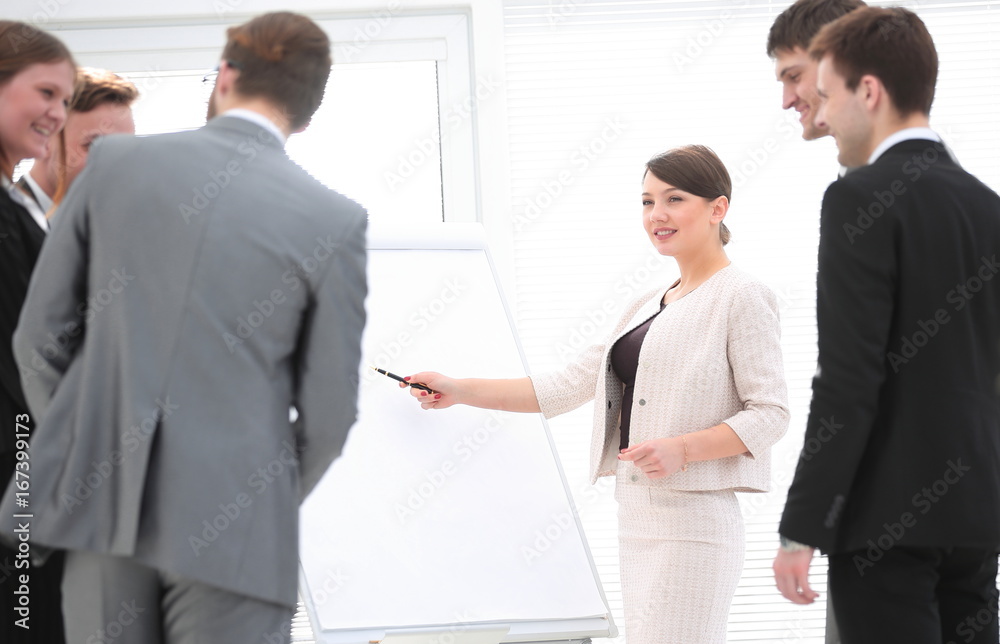 business woman makes presentation of a new marketing project business woman makes presentation of a new marketing project