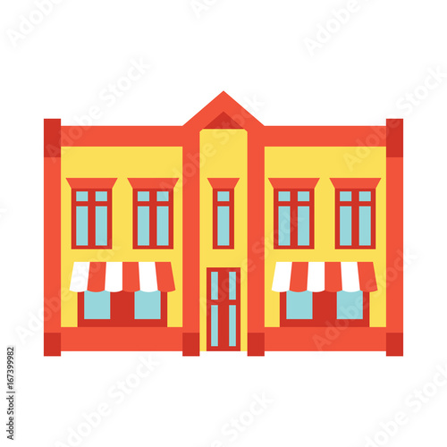 Fototapeta Naklejka Na Ścianę i Meble -  Store shop front window building color icon