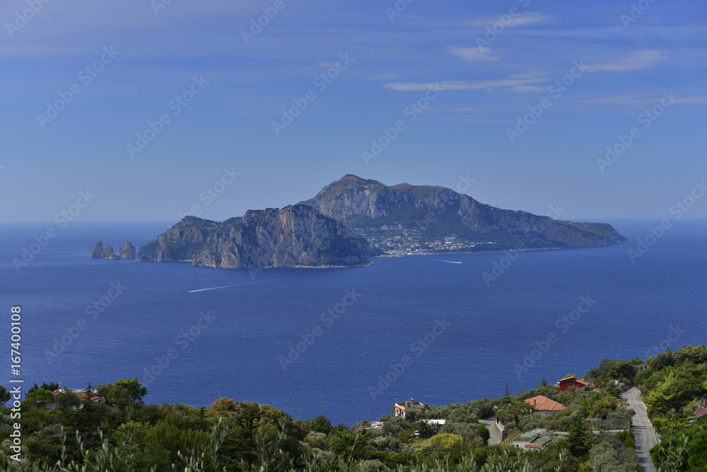 Capri from Penisola Sorrentina.
