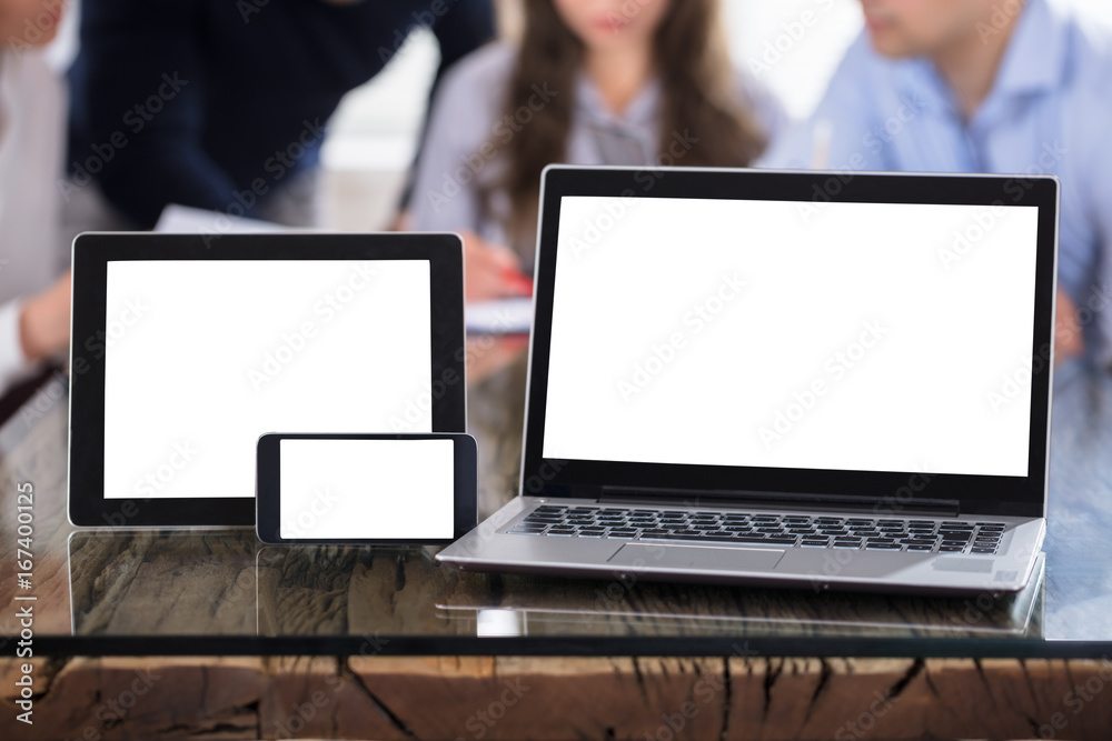 Modern Electronic Devices On Office Desk