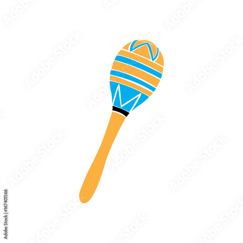 Isolated maraca on a white background, Vector illustration