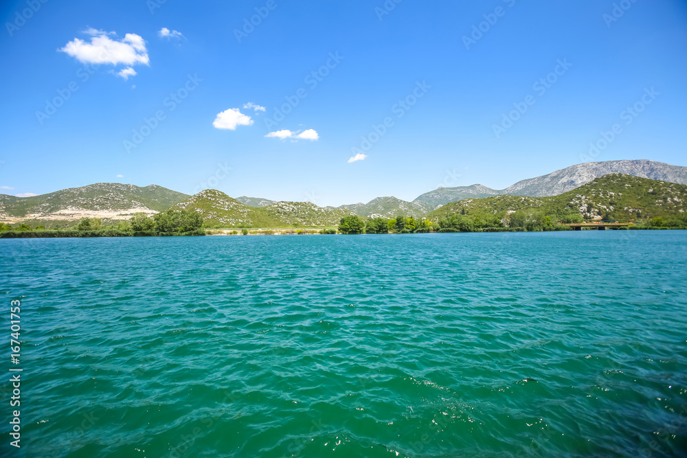 A view of the river Neretva in Dalmatia, Croatia.
