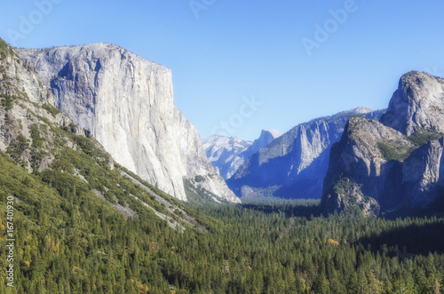 Yosemite National Park Valley. Autumn. Tunnel View