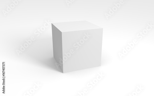 3d render of white object on a background